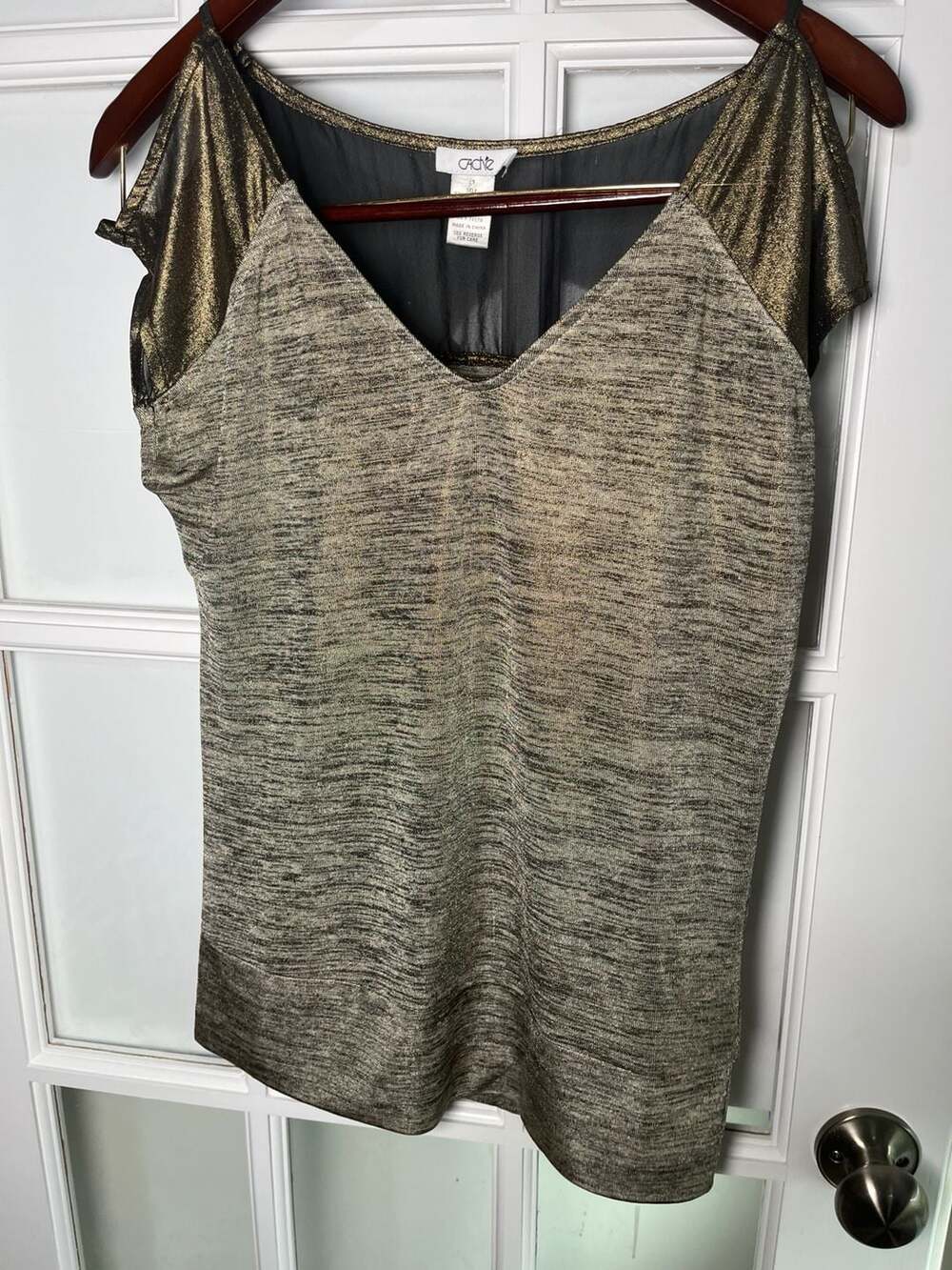 Cache Blouse Size Medium Gold